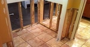 Mold Damage Restoration On First Floor Bathroom